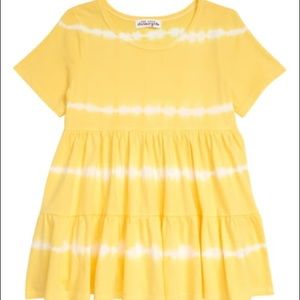 Ten Sixty Sherman Girl Babydoll Yellow Tie Dye Top